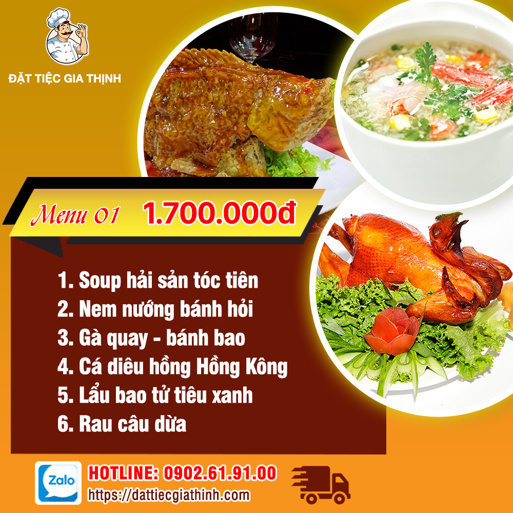 Menu tiệc bàn 1