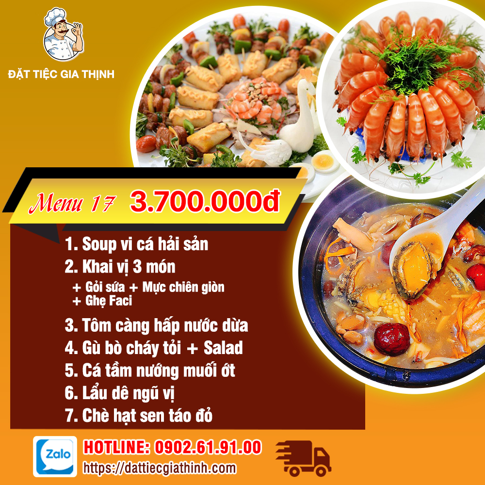 Menu tiệc bàn 17