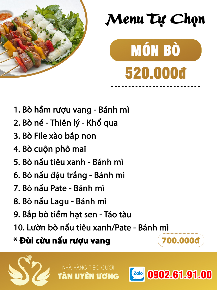 Menu tu chon tiec cuoi 2023 - 6