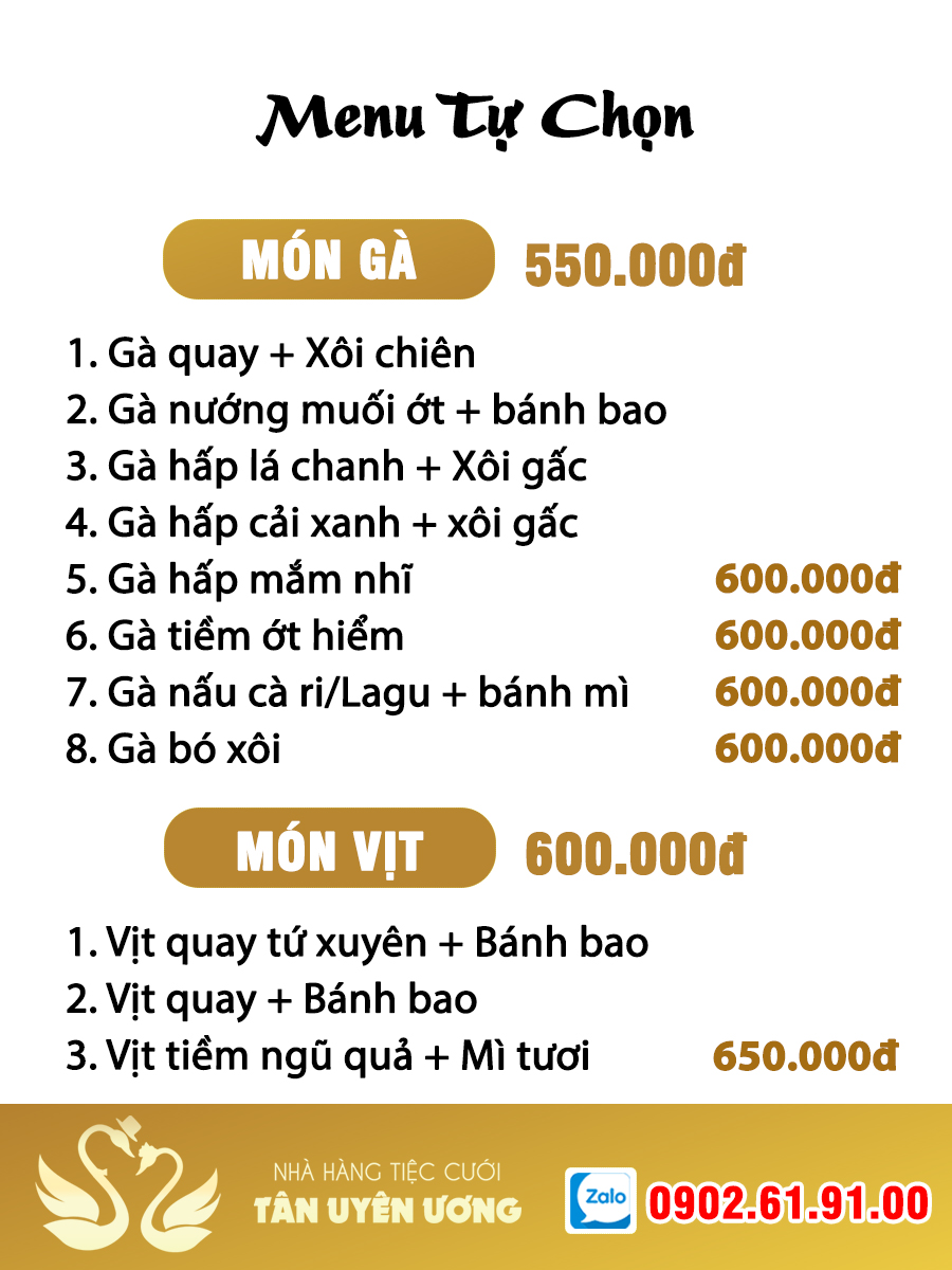 Menu tu chon tiec cuoi 2023 - 7