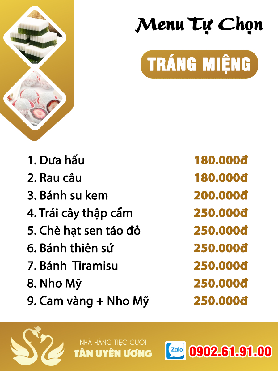 menu tự chọn tiệc cưới 13