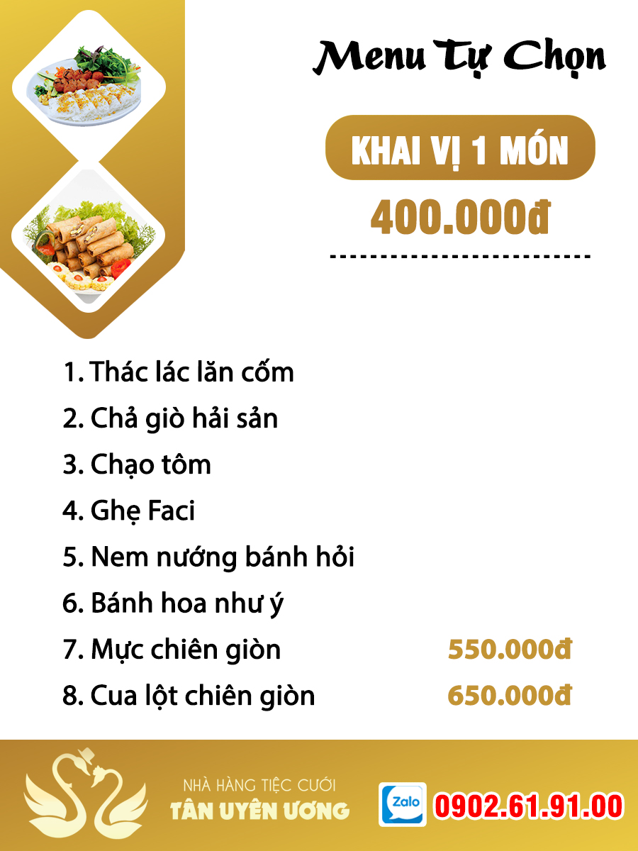 Menu tu chon tiec cuoi 2023 - 1