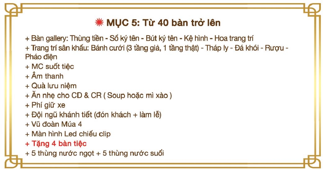 Bảng khuyến mãi 3