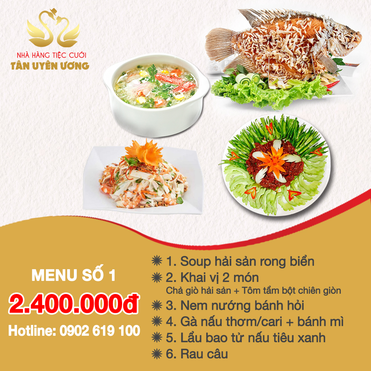 Menu Tiệc Cưới sô 1