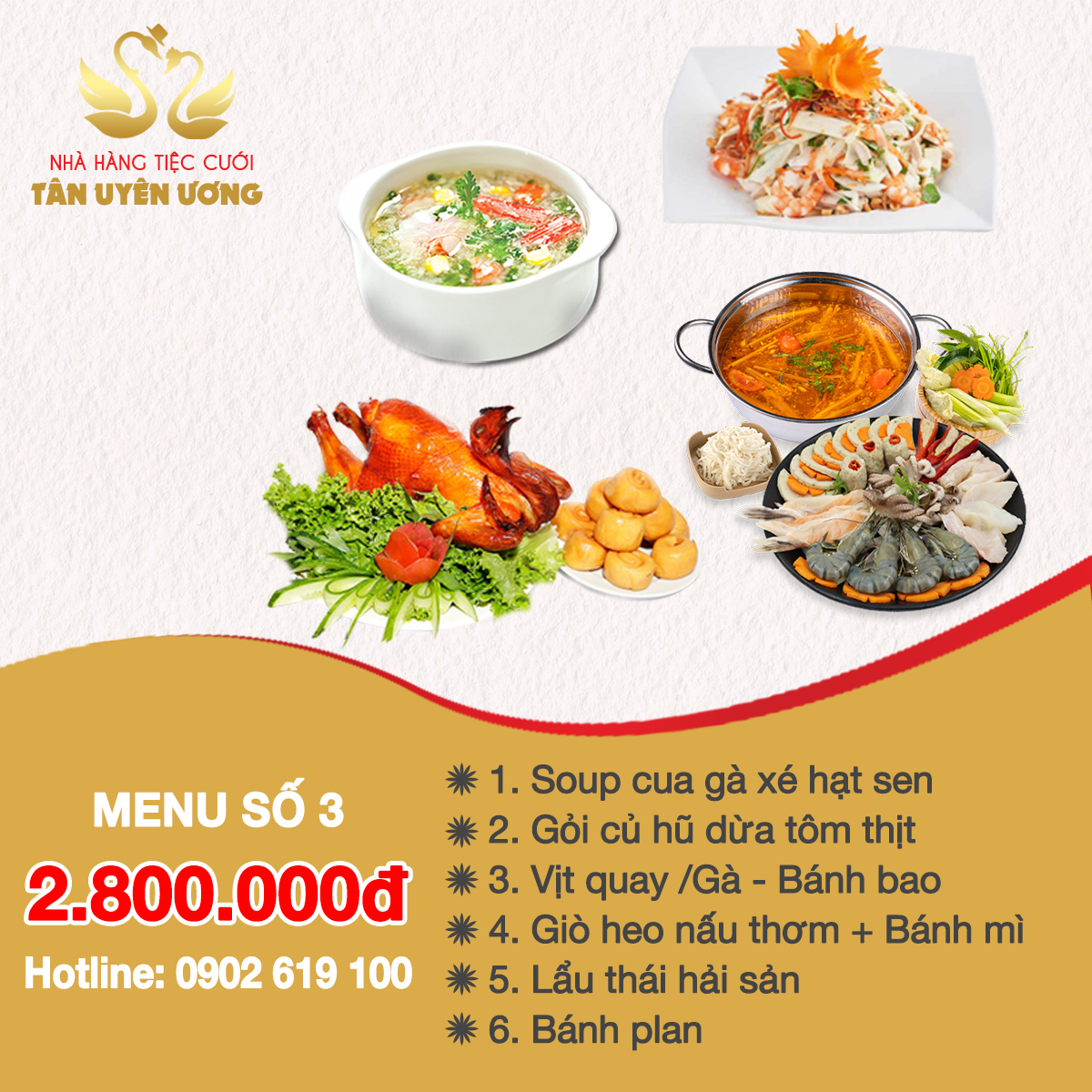 Menu Tiệc Cưới sô 3