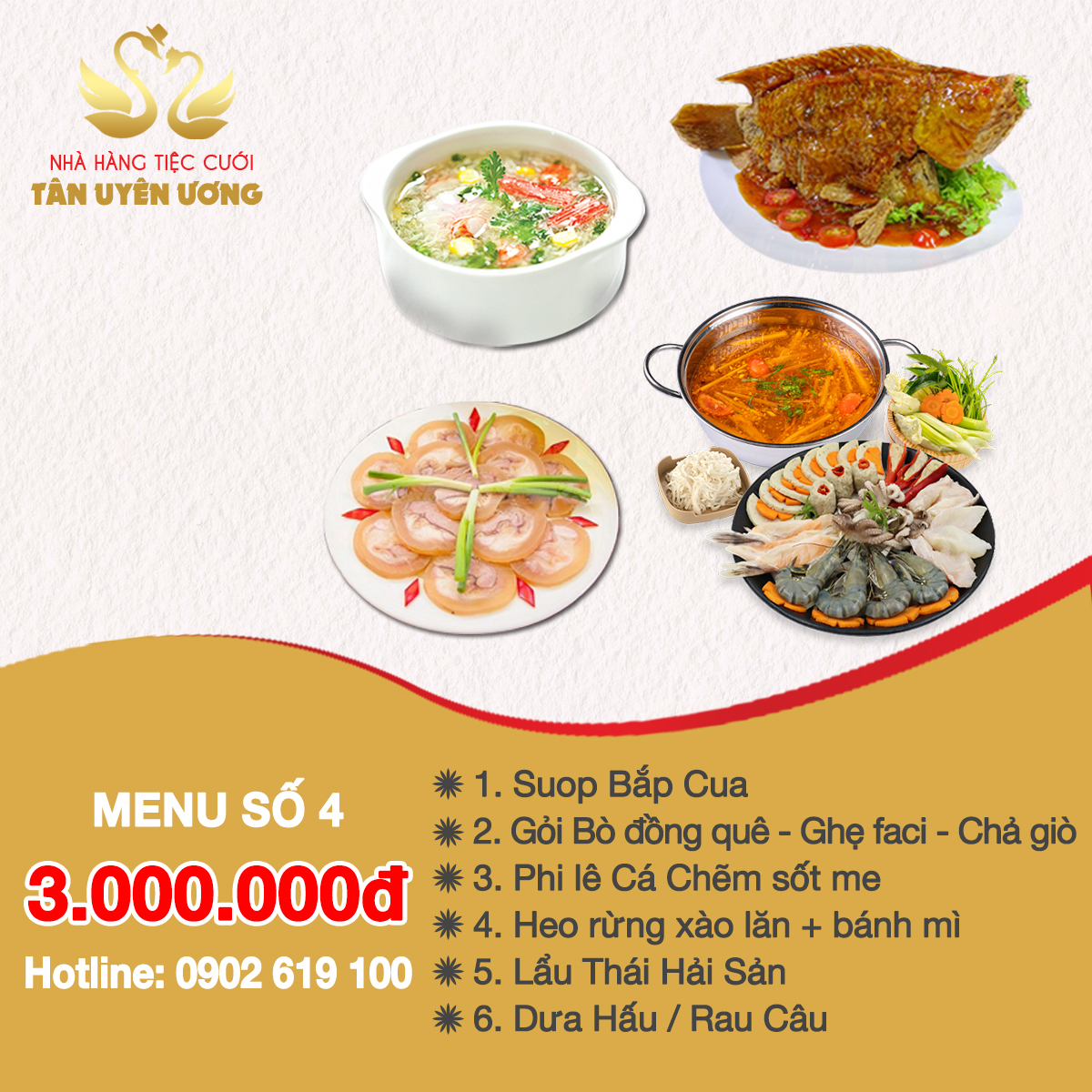 Menu Tiệc Cưới sô 4