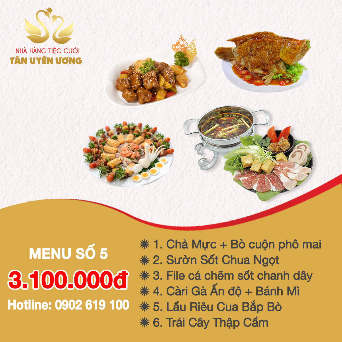 Menu Tiệc Cưới sô 5