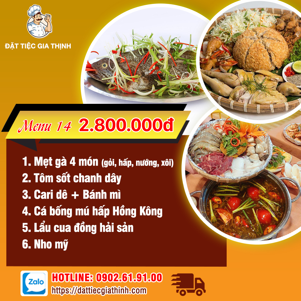 Menu tiệc bàn 14