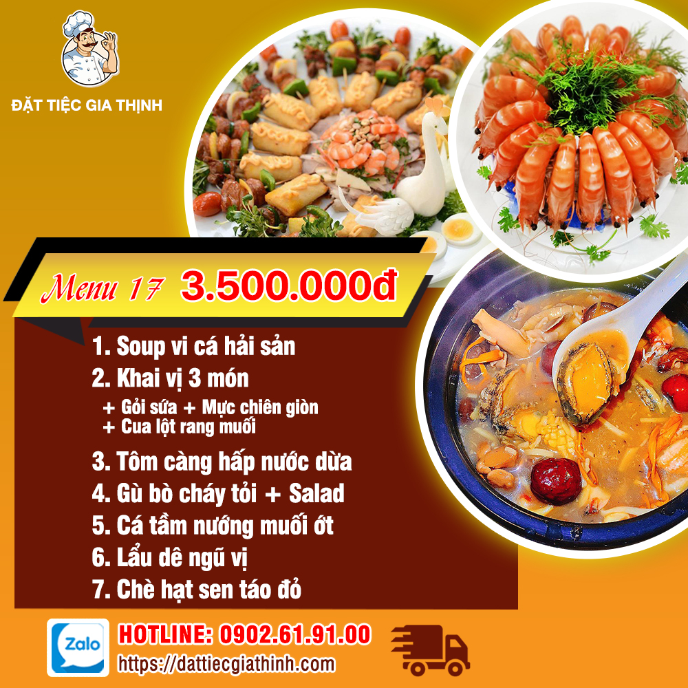 Menu tiệc bàn 17