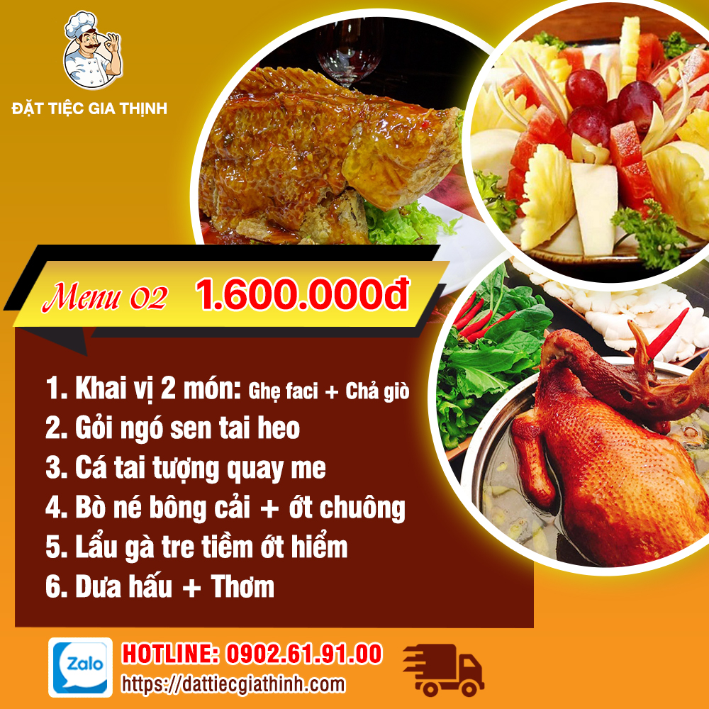 Menu tiệc bàn 2