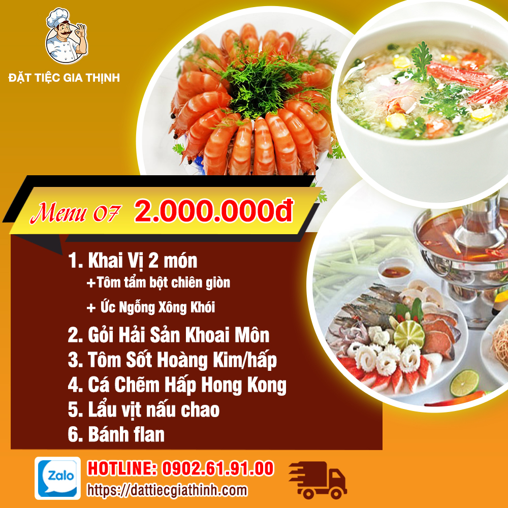 Menu tiệc bàn 7