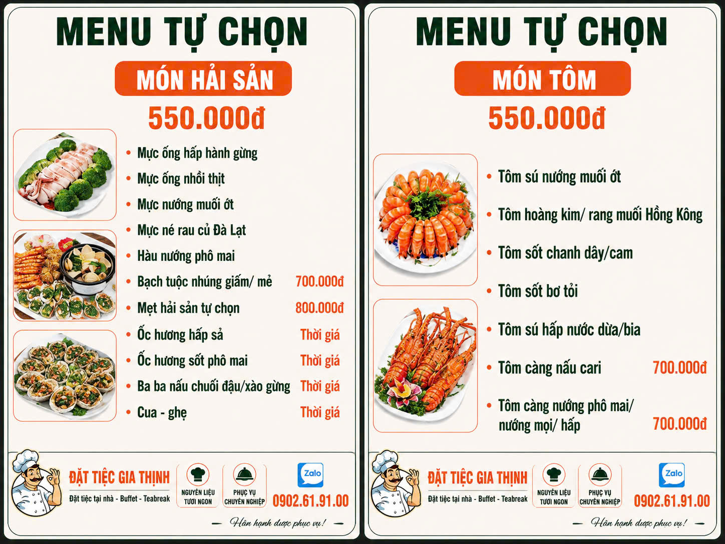 Menu tu cho 4