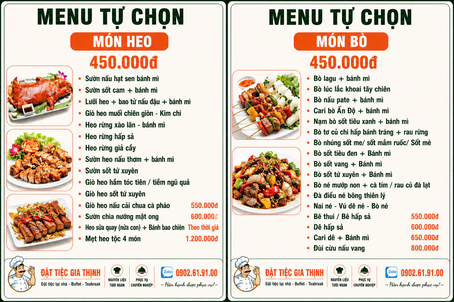 Menu tu cho 5