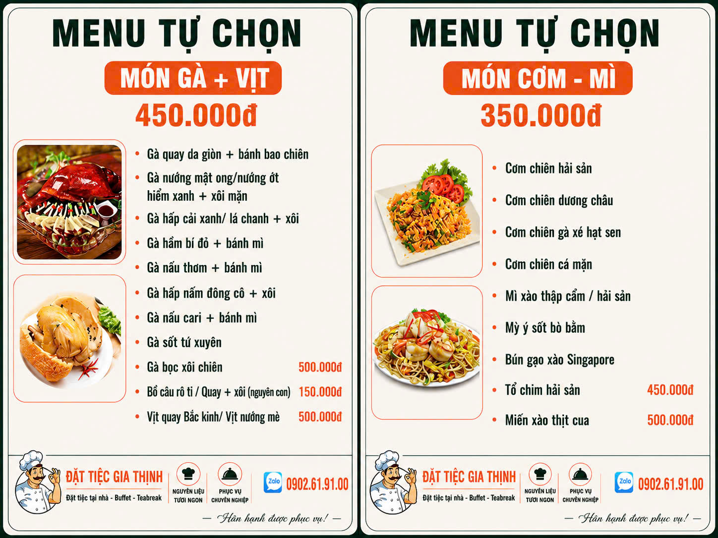 Menu tu cho 6