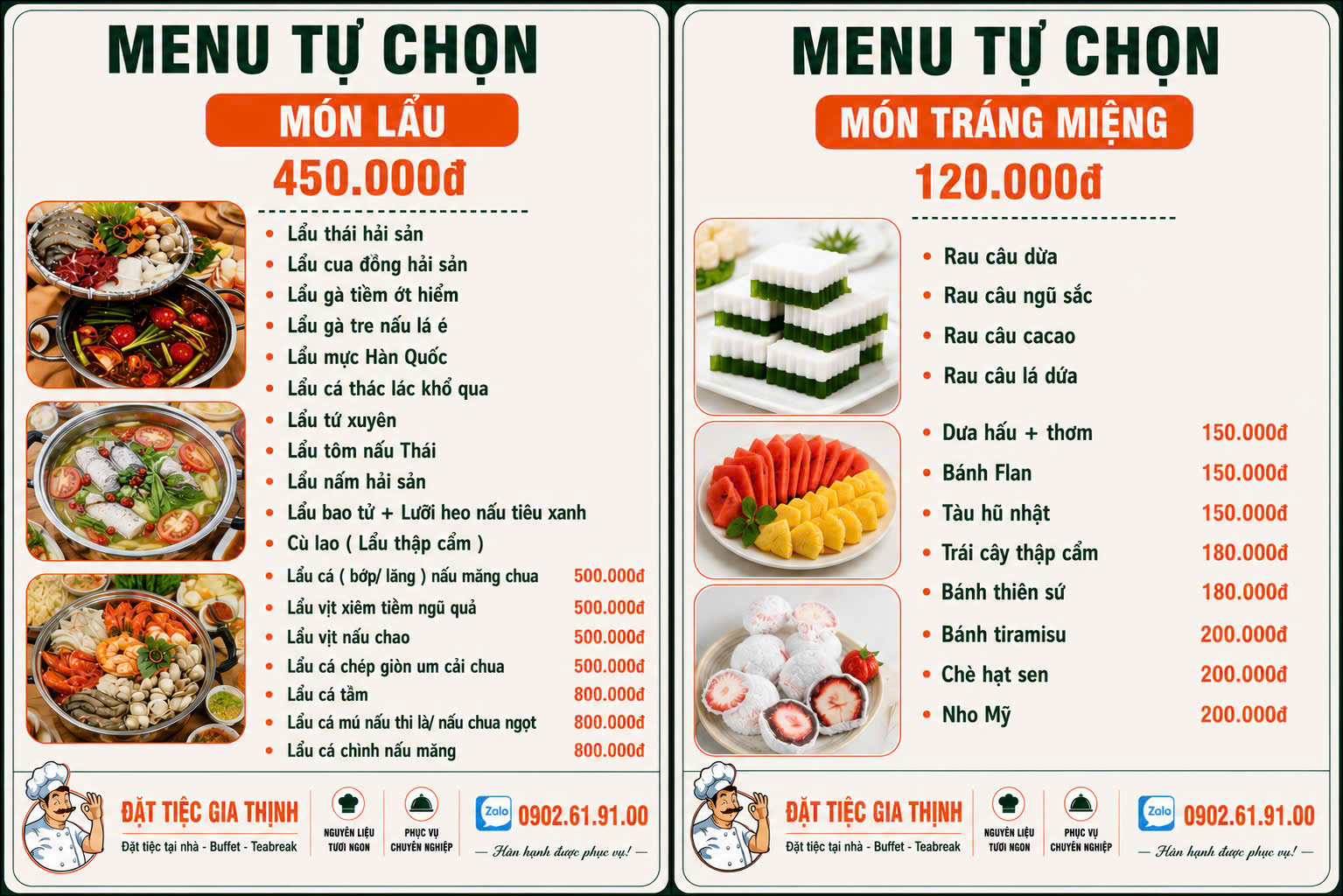 Menu tu cho 7